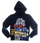 AKOO Men’s L/S Pullover Hoodie 100% Authentic SIZE Large Navy Blue Club Logo
