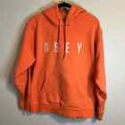 Obey Worldwide Orange Hoodie Sweatshirt Men’s Size Medium