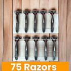 Vaylor Disposable Razors for Men 3 Blade 75-Pack Smooth Shaving Sensitive Skin