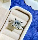 2.90Ct Princess Cut Lab-Created Diamond Engagement 14k White Gold Finish Ring