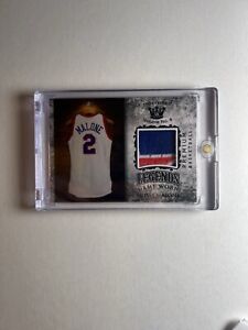 Sports Kings Legends Moses Malone THREE COLOR GAME WORN JERSEY Patch Card