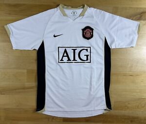 NIKE Manchester United AIG Jersey Mens S FC 2006/2008 Away Soccer Short Sleeve