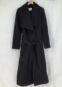Cole Haan Black Wool Belted Coat Size 8