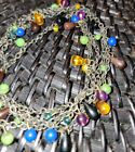 Vintage Necklace Multicolor Murano Like Art Glass Bead  Necklace Antique Old ...