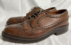 Vintage Florsheim Imperial Wingtip Oxford Shoes Size 9 D Brown Leather Heavy