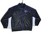 Adidas Los Angeles LAKERS Track Jacket Sz XL Black and Purple Stitched NEW