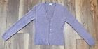 TSE 100% cashmere purple long sleeved cardigan sweater, size S