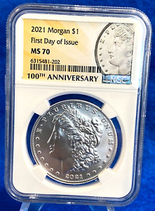 2021 P Morgan Silver Dollar $1 NGC MS70 FIRST DAY Of Issue FDI