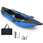 2-Person Inflatable Kayak 507 lbs Weight Capacity w/ Aluminum Paddles Hand Pump