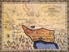 Bonanza 18x24 Poster Ponderosa Map Nevada Reno Lake Tahoe