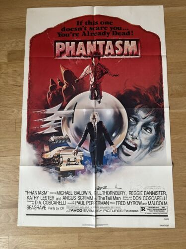 Signed! Phantasm 1979 Original 1 Sheet Movie Poster folded SCI-FI HORROR
