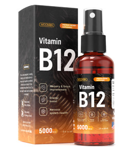 B12 Liquid Spray – Vitamin B12 Drops for Energy & Nerve Function - Supplement