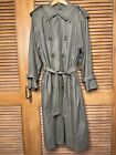 Vintage BURBERRY Men’s Rain Trench W/ Lining - Green Double Breasted 48 XL