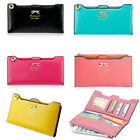 Women's Long Leather Thin Wallet Cute Bow Purse Multi ID Credit Card Holder Gift