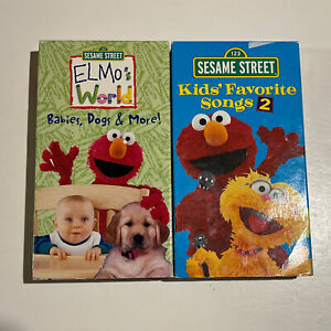123 Sesame Street Elmo’s World Babies, Dogs, And More & Kid’s favorite Songs VHS