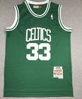 Men's Larry Bird Kelly Green Boston Celtics 1985-86 Embroidered Jersey