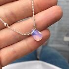 Natural Opal Teardrop Pendant Healing Reiki Women Dainty Minimalist Necklace