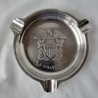 Vintage USS VALLEY FORGE Stainless Steel Ashtray U.S. Navy Circa 1940s To 1980s