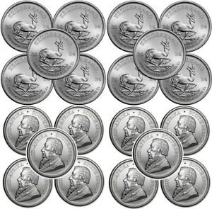 Lot of 10 - 2024 South Africa 1 oz .999 Silver Krugerrand Coin BU - In Stock