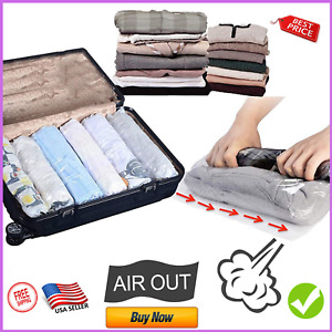 Packing Bags for Travel 12 Pcs Space Saver Compression Bags Luggage Accessories
