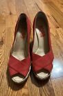 Michael Kors Red Wedge Shoes 7