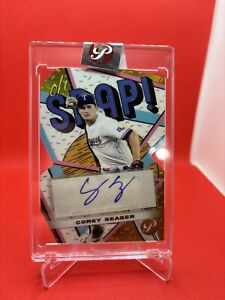 2023 Topps Pristine /50 Gold Refractor OH Snap Auto COREY SEAGER Rangers SSP CT2