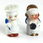 Vintage Mini Chef Couple Man and Woman Salt and Pepper Shakers, Japan 2.5
