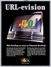 V.G.O.L URL-Evision Video Games On Line Promo 1996 Full Page Print Ad