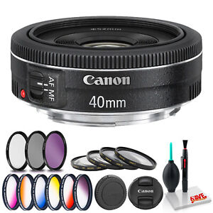 Canon EF 40mm f/2.8 STM Lens (International Model) Bundle with Filter Kits