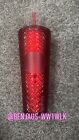 Starbucks￼ Red Jeweled Tumbler Cold Cup 24oz