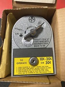 M H RHODES Mark-Time Coin Meter  39401 Dime 30c Is 60 Min No KEY!!