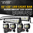52/50/42/32/22inch Curved LED Light Bar Driving Truck SUV Tri-Row Wire Pods Kit