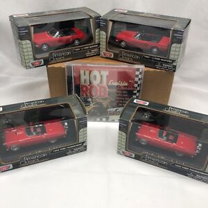 Motor Max American Classics Ford Lot Of 4  1964 1/5 Mustang and 1956 Thunderbird