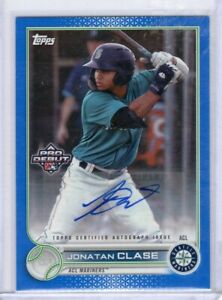 New Listing2022 Topps Pro Debut Jonatan Clase Blue Parallel Auto SP /150 PD-138 Mariners