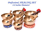 Tibetan singing bowl 4-8 inches professional sound healing singing bowl set of 7