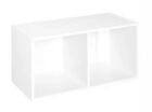 ClosetMaid Cubeicals 2 Cube Storage Shelf Organizer Bookshelf, Stackable, White