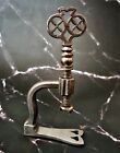 Very Rare Antique 18th Century Steel Jewellers Bench Vise Clamp Tool