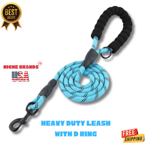 Niche Brands 5 feet Pet Heavy Duty Rope Dog Leash with Comfortable Padded Handle