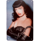 Bettie Page Vintage Metal Signs Pinup Girls Retro Poster Tin Sign Decor 12x8