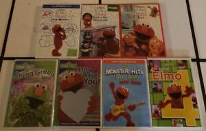 7 Sesame Street DVD set: Elmo's World, Being Green, Loves You, Monster Hits (NEW