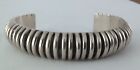 Vintage Taxco Mexico Sterling Ribbed Cuff Bracelet
