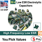 5 Pcs 35V Low ESR High Frequency Electrolytic Capacitors | You Pick | US Ship
