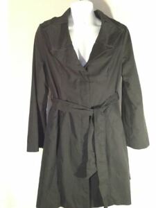 To the Max Women's Black Trench Coat Sz. XL  #0129