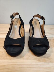 Seychelles Women Sz 6 M Black Wedge Synthetic Shoes Buttercream