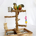 New ListingBird Perch Platform Stand，Wood Perch Bird Platform Parrot Stand Playground Cage