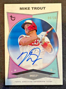 2023 Topps Brooklyn Collection Mike Trout On Card Autograph Auto  6/30 Angels