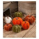 Bethany Lowe Bag Of 7 Fall Velveteen Pumpkins LO7202 Free Shipping