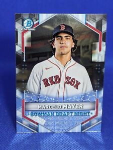 2021 Marcelo Mayer Bowman Chrome Draft Night Rookie Card Red Sox RC BDN-6
