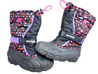 Sorel Flurry Print Snow Boots Youth Size 5 Womens 6.5 Pink Purple Black