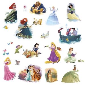 Disney PRINCESS DREAM BIG 22 Peel & Stick Wall Decals Cindrella Stickers